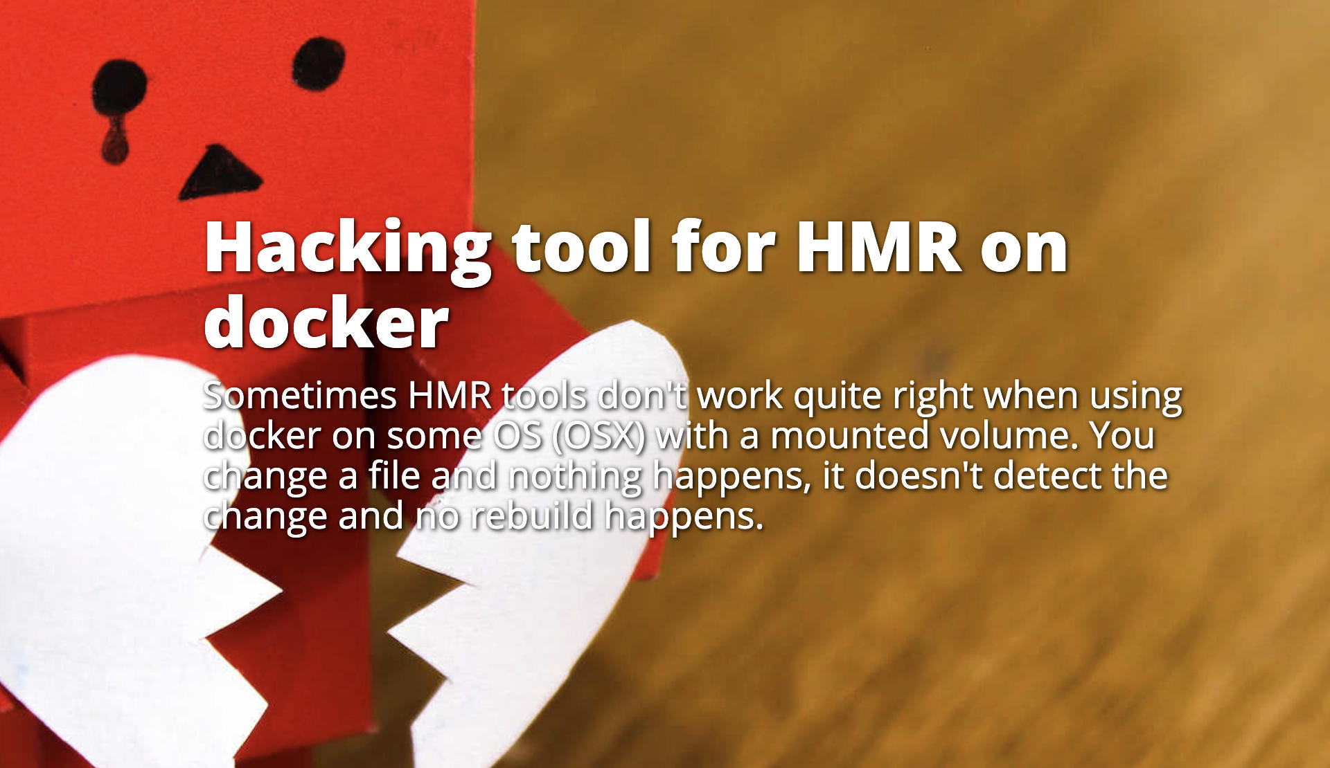 Hacking Tool For HMR On Docker